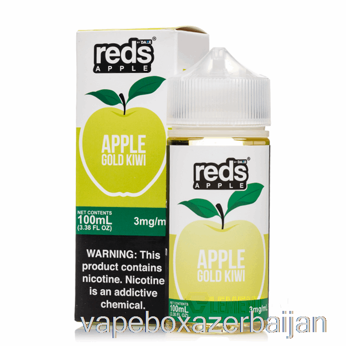 E-Juice Vape Gold Kiwi - Reds Apple E-Juice - 7 Daze - 100mL 3mg